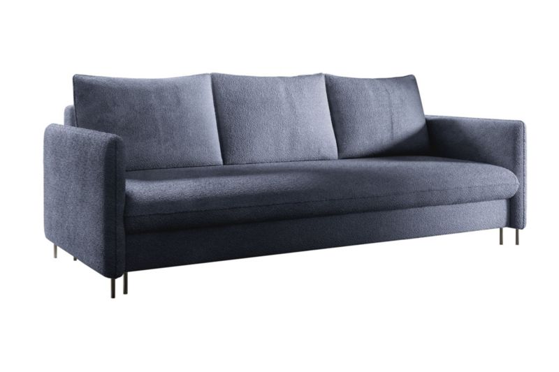 Sofa Bettso Belis Boucle 216 x 91 cm z funkcją spania granatowa 1szt.