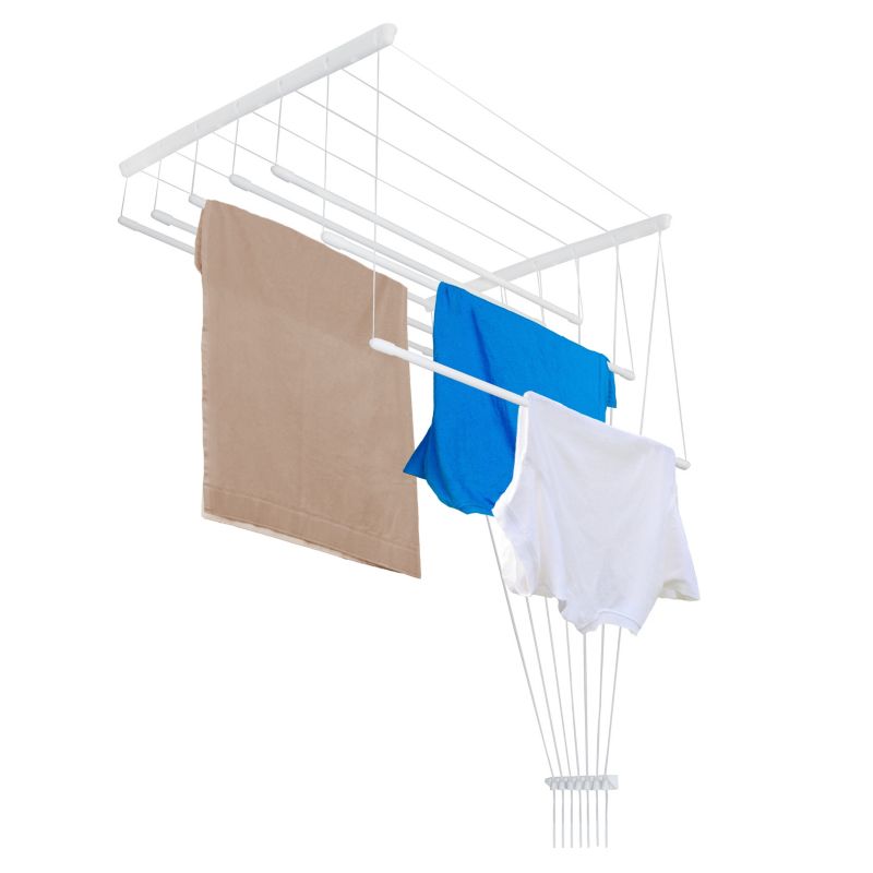 Suszarka sufitowa Rodeno 7 prętów 80 cm biała 1 szt.