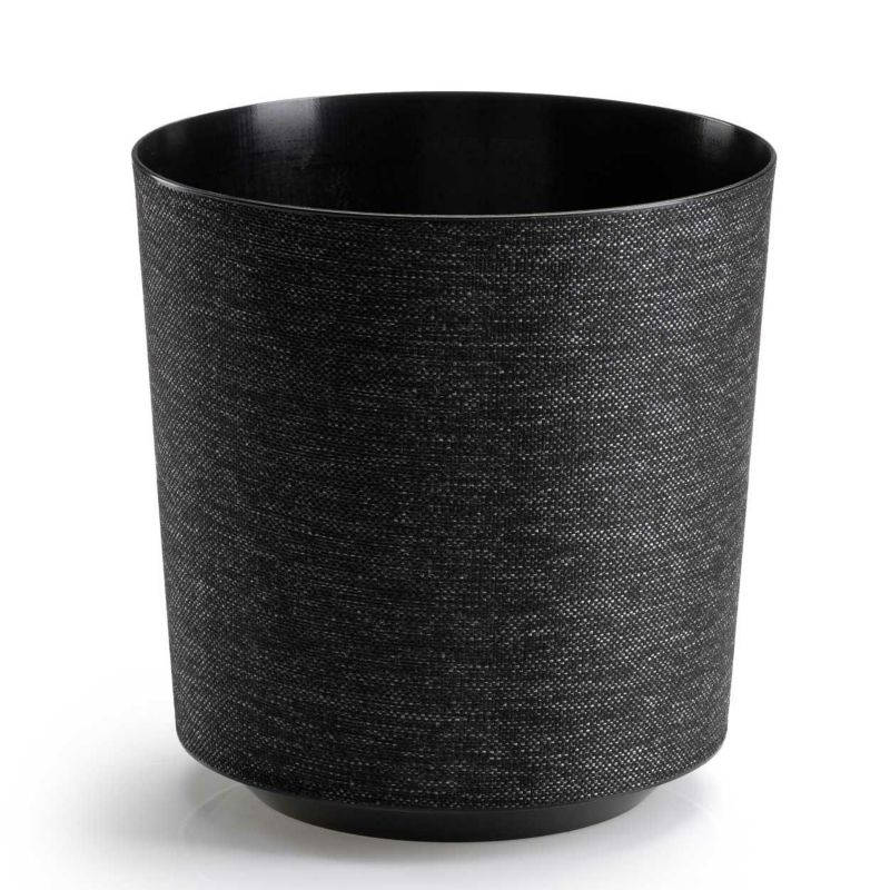 Doniczka Aloe Texelle HowHomely czarna okrągła h20x19,5 cm 1 szt.
