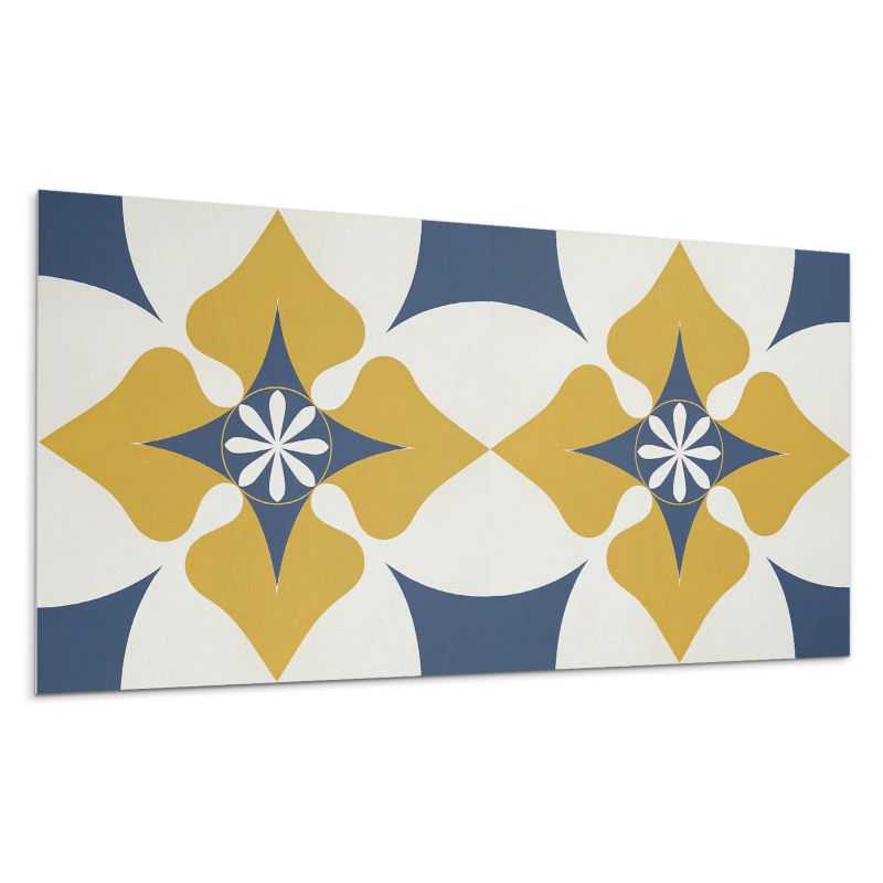 Panel samoprzylepny Wallfluent 120x60 cm Symetryczny wzór kwiatów w pastelowych tonach 1 szt.