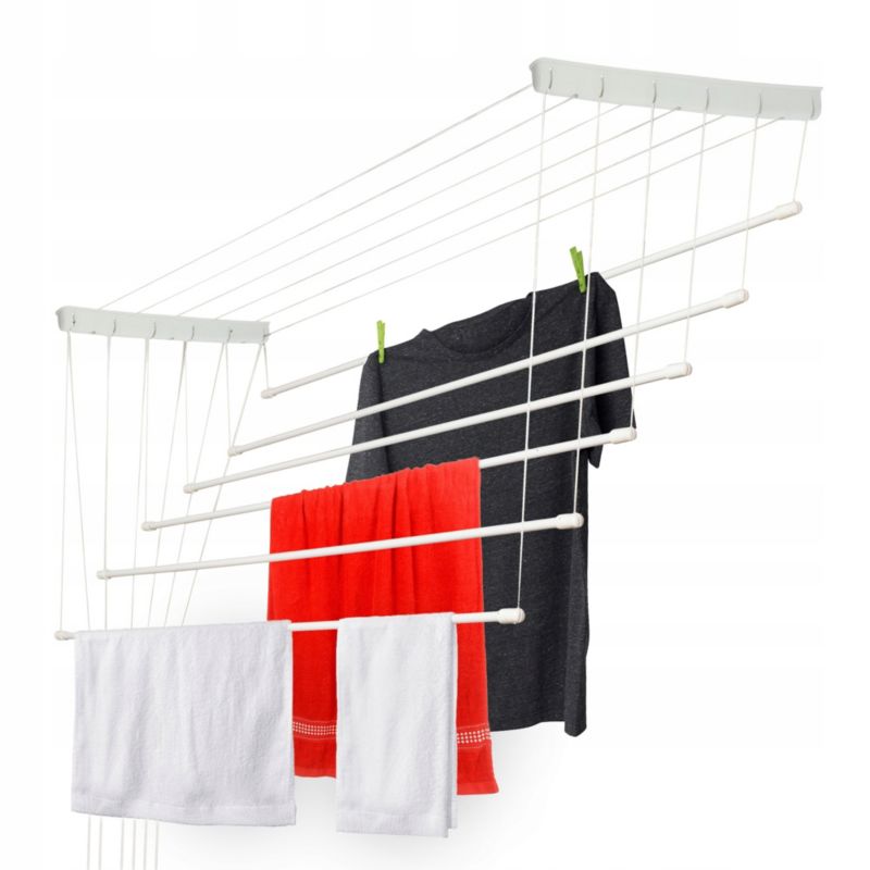 Suszarka Na Pranie KADAX Sufitowa Łazienkowa 6 Prętów 160cm Wytrzymała Solidna 1szt.