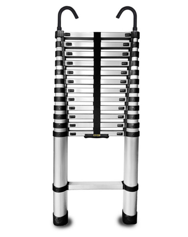 Drabina teleskopowa DRABEST aluminium z HAKAMI 13 stopni 3,8 m 1 szt.