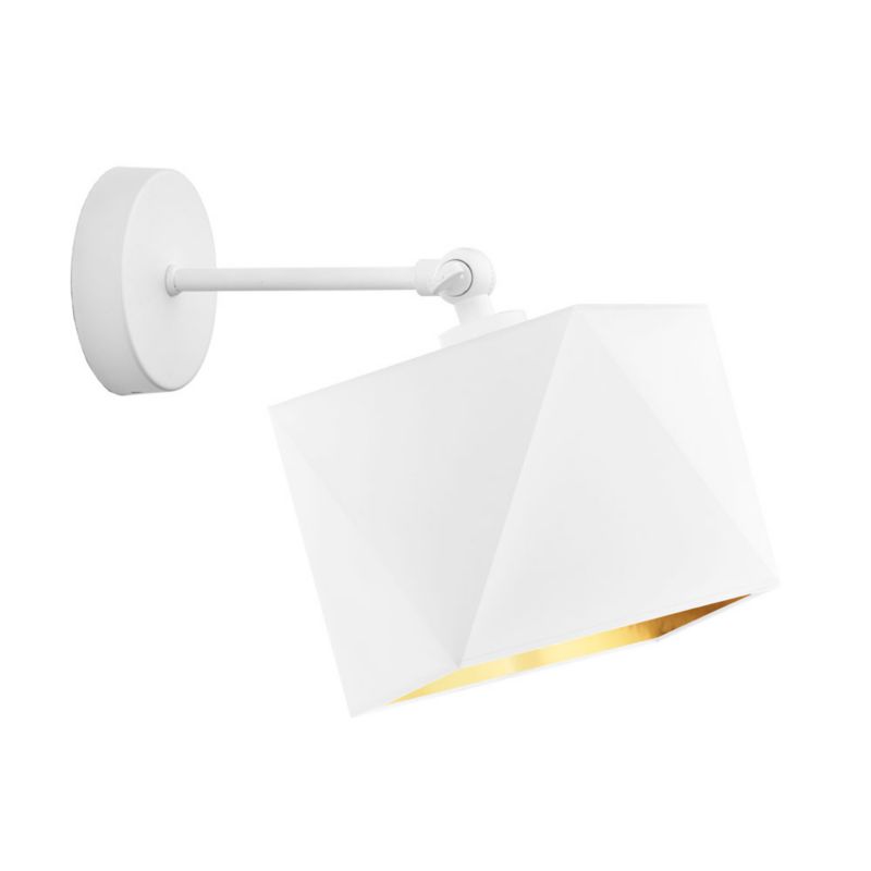 Kinkiet Volta Light Factory Loko Biały/Biały ze złotem Abażur 1xE27 1szt.