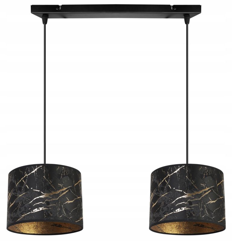 Lampa sufitowa wisząca Light Home LH Werona 2x E27 60W czarny/złoty 1szt.