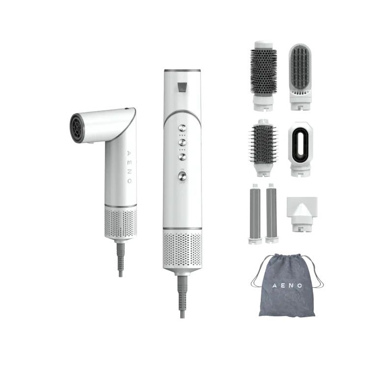 Stylizator i suszarka do włosów AENO HS1 jonizacja 7 nasadek czarna, 1 szt.