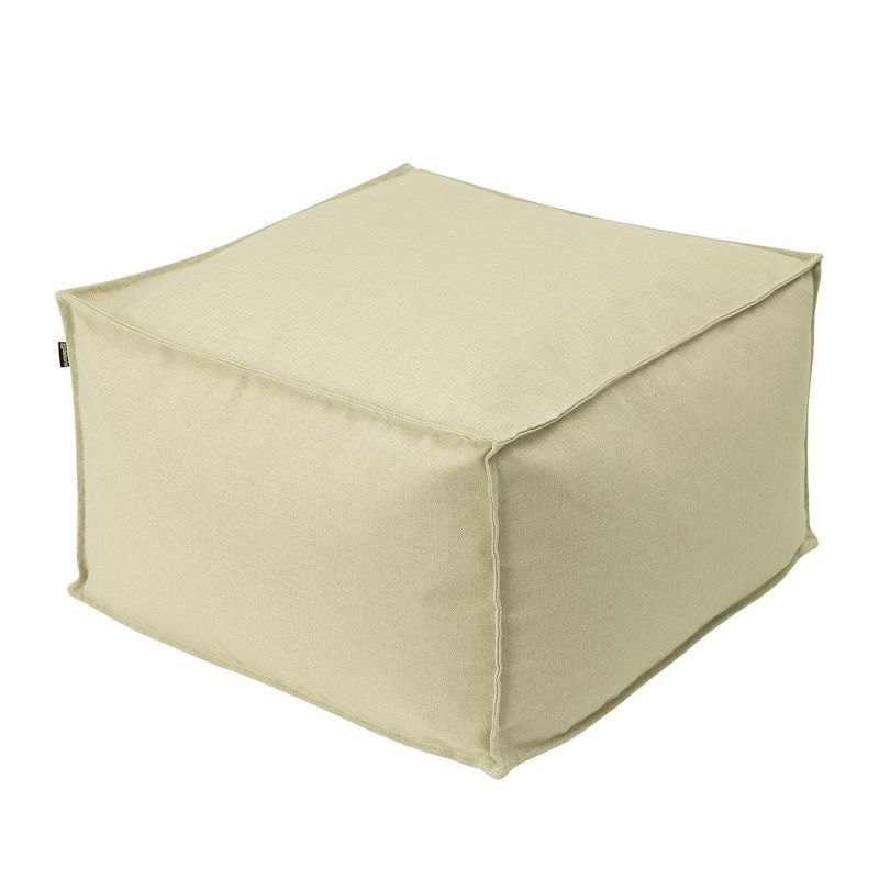 Puf ogrodowy Dekoria 65 x 65 x 38 cm zielono-beżowy 1 szt.