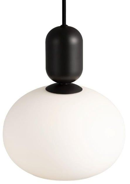 Lampa wisząca Nordlux Notti biała-czarna 1x40W E27 IP20 metal, szkło 1 szt.