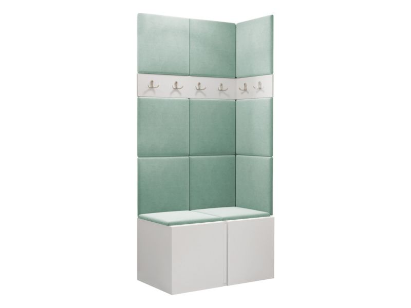 Garderoba MIRJAN 24 Orion I biały + miętowy 1 kpl.
