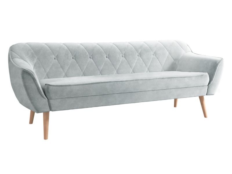 Sofa MIRJAN 24 nowoczesna Skand 3 jasnoszary plusz 1 szt.