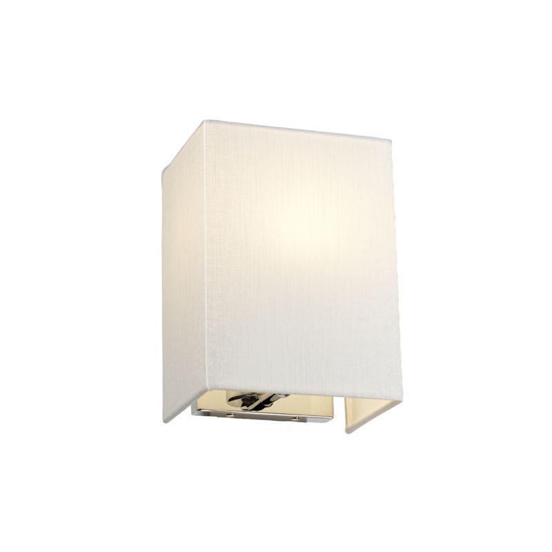 Kinkiet ścienny Designer's Lightbox Riley polerowany chrom-kremowy 1 x E27 x 60W IP20 wym: 23 x 17 x 12,8 cm - 1 szt.