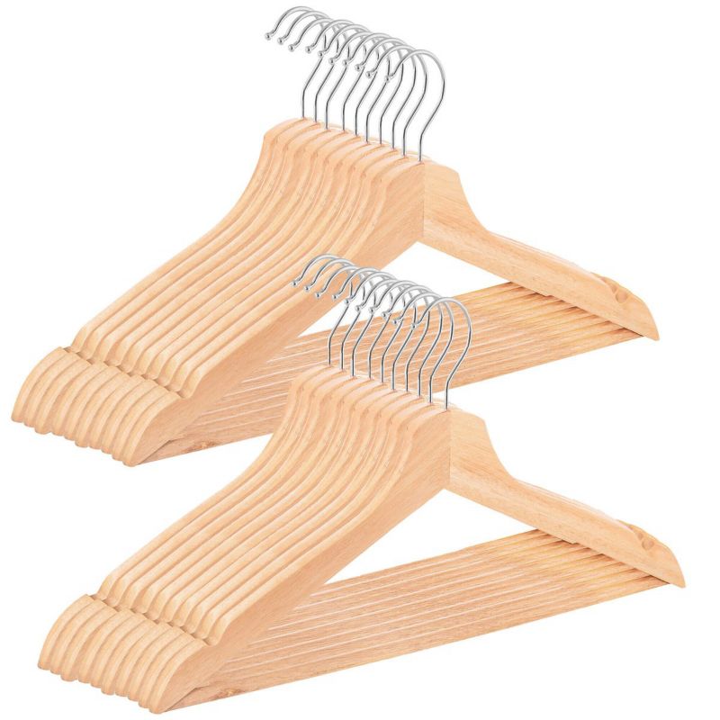 Wieszaki na ubrania Springos 20 szt. drewniane 1 kpl.