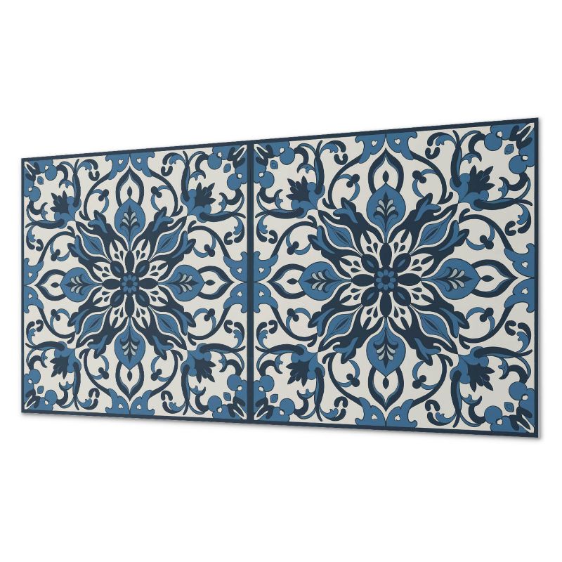 Okładzina Ścienna Z Grafiką PCV ArtPrintCave 100x50 cm Wzór kwiatowy z liśćmi 1 szt.