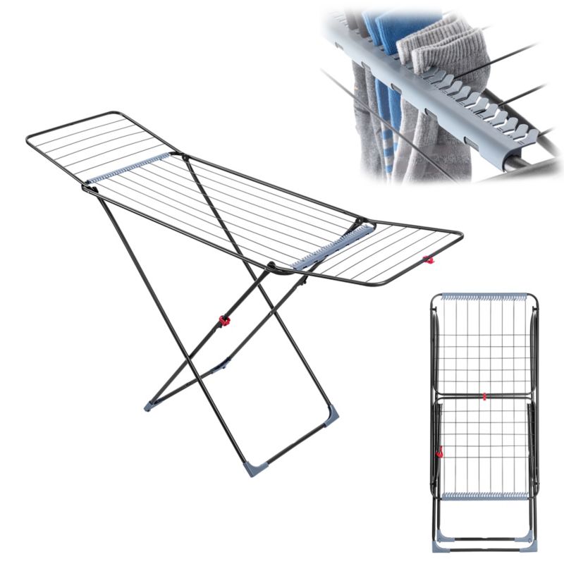 Suszarka Na Pranie KADAX Stojąca Stabilna 18m Do Ubrań Składana Na Bieliznę Duża 1szt.