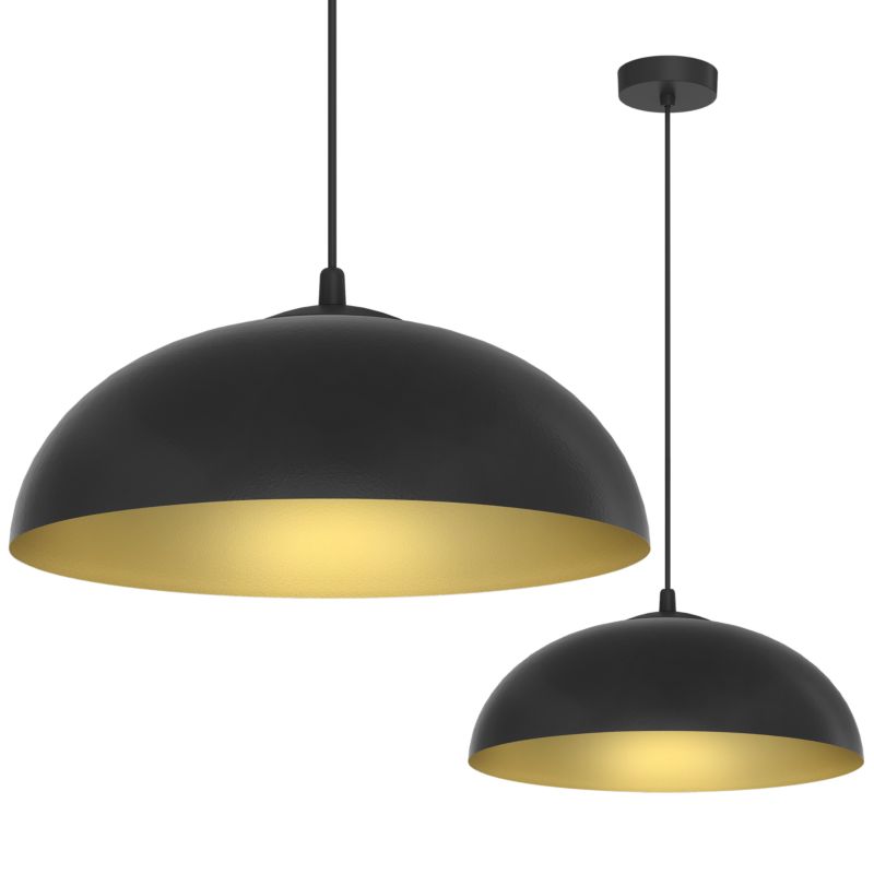 Lampa sufitowa wisząca Light Home LH Misa x E27 czarny/złoty 1szt.