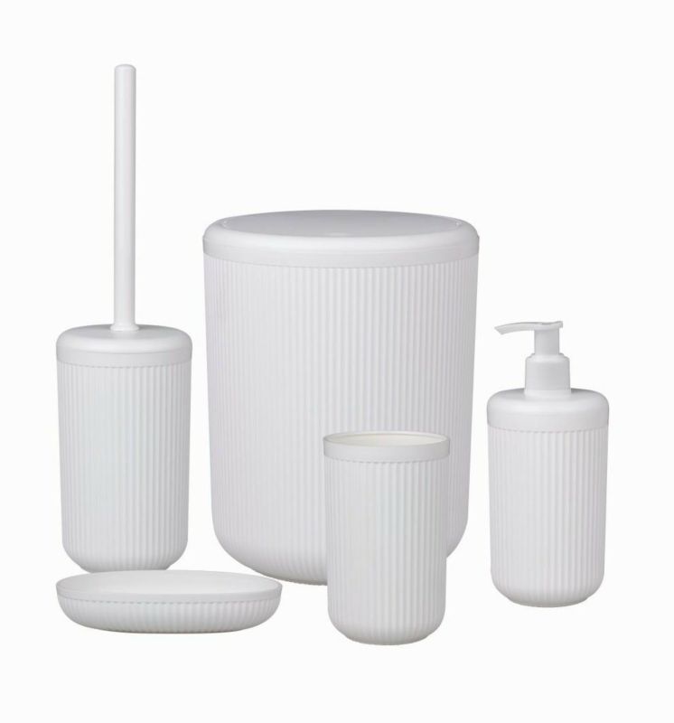 Zestaw łazienkowy LINEA OKYANUS kremowy 5 elementów różne wymiary 1 kpl.