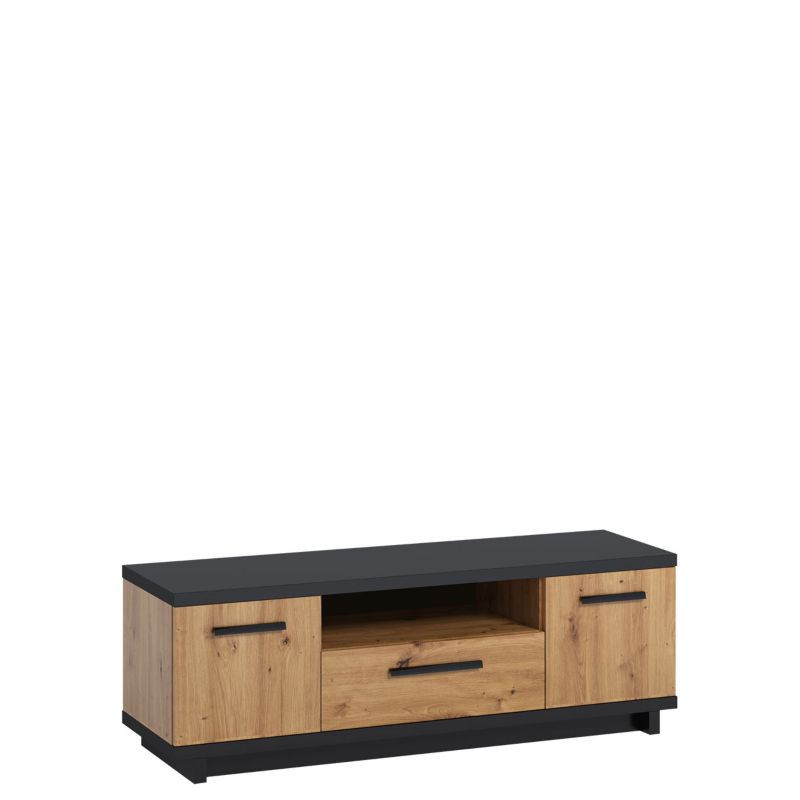 Szafka RTV MIRJAN 24 Ines dąb artisan / czarny 1 szt