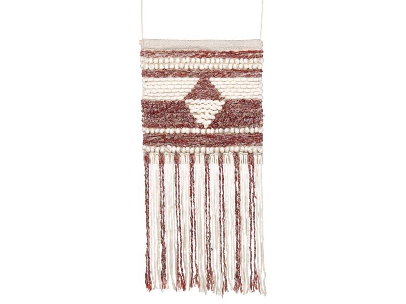 Makrama ścienna Saif Wełna Czerwony 1 szt.