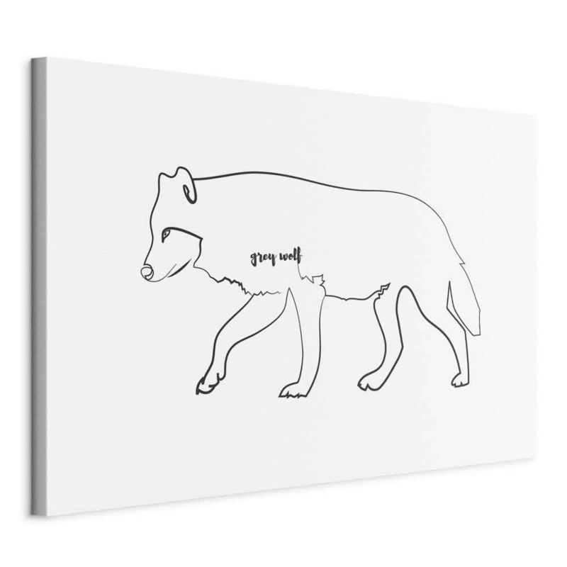 Obraz Artgeist Wilk 90 x 60 cm płótno włoskie 1 szt