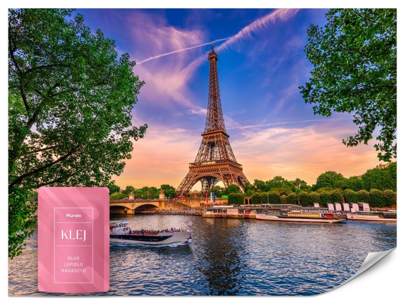 Fototapeta Wieża Eiffla o Zachodzie Słońca 250x175 cm 1szt.