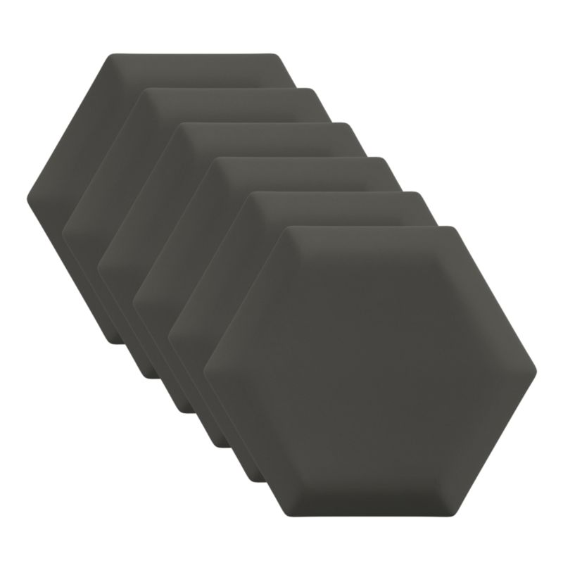 Panel ścienny tapicerowany Marbet Design SOFTLINE HEX 15 cm RIVIERA95 szary 6 szt.