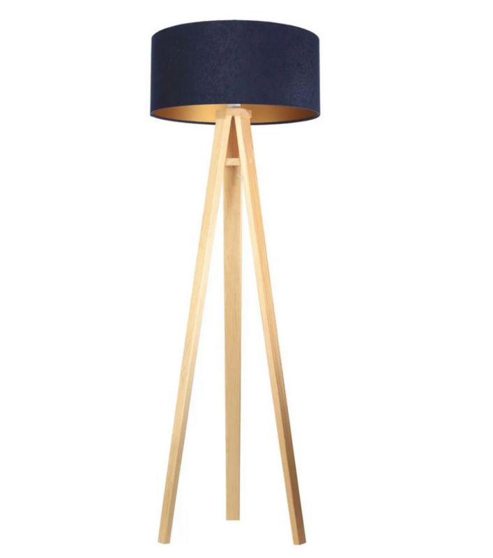 Lampa Bps Koncept stojąca HOME 50 granatowa/złoty/sosna 1 szt