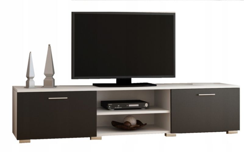 Szafka rtv Matkam stolik ROMA 150 cm Per biały-czarny 1 szt.