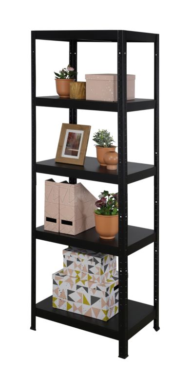 Regał metalowy MODO24 180 x 60 x 40 cm 130 kg na półkę czarny 1 szt.