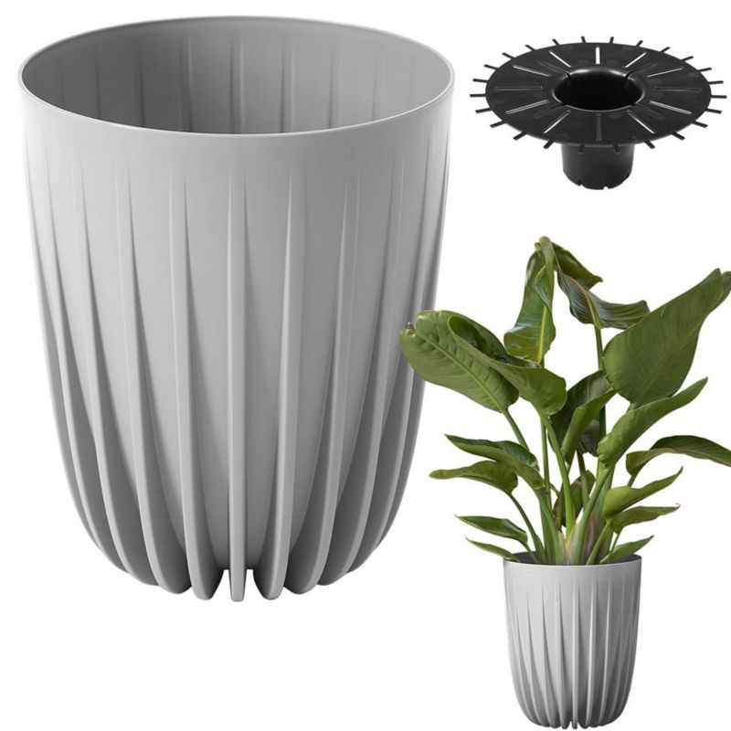 Doniczka Lamela MIRA donica 30cm szara 1 szt.