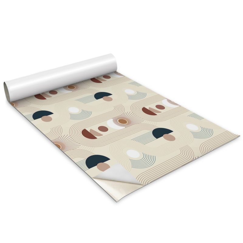 Okleina Meblowa Do Sypialni I Garderoby Wallfluent 100x50 cm Boho geometryczne kształty Okleina Na Biurko I Regał 1 rol.