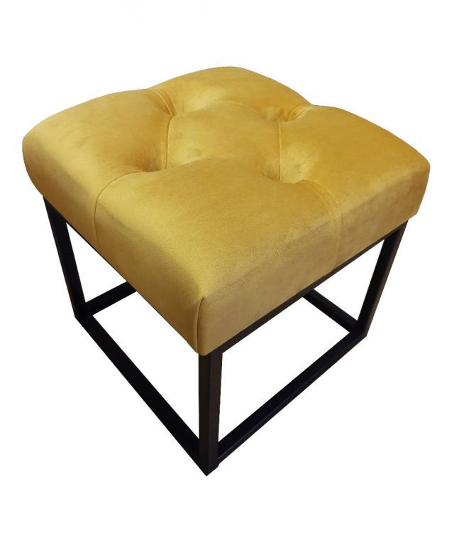 Pufa CHARLIE MG VELVET musztardowa/curry ATOS 1 szt.