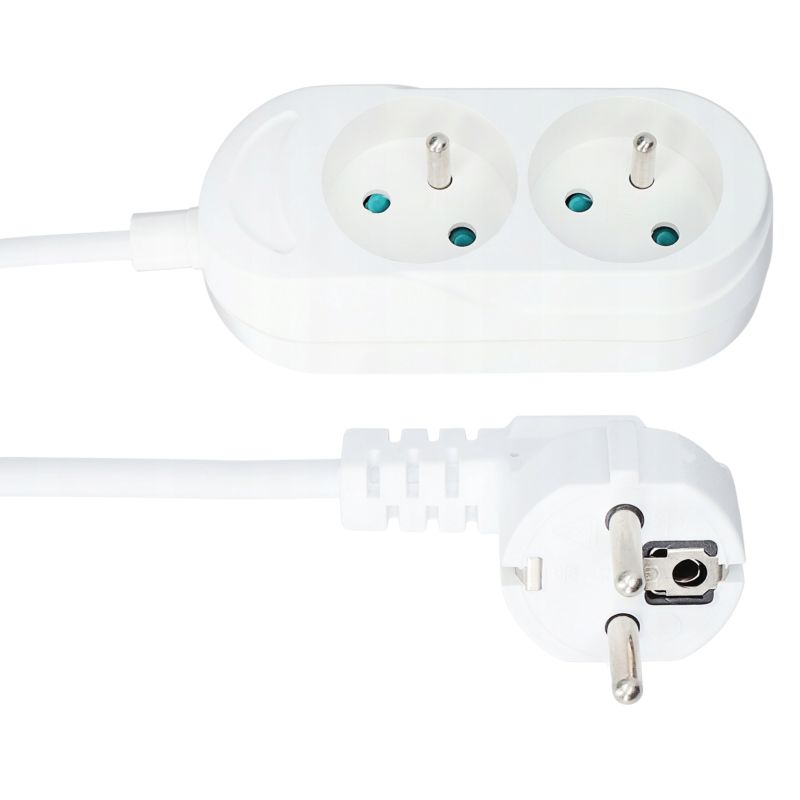 Przedłużacz Jonex 2 Gniazda 5 m 3x1 Biały 1 szt.