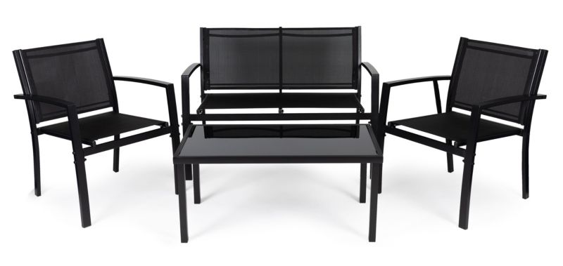 Zestaw mebli ogrodowych MultiGarden stół ławka fotele metal 1 kpl.