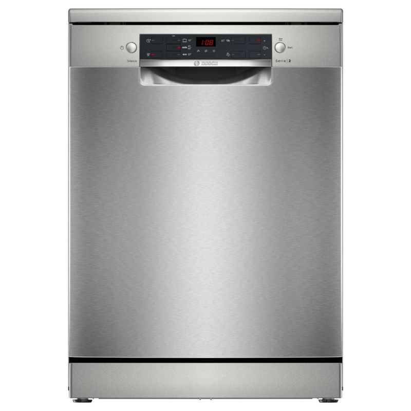 Zmywarka wolnostojąca BOSCH SMS25GI09F 60 cm srebrna wyświetlacz 1 szt.