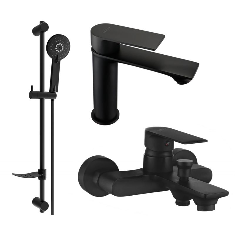 Zestaw wannowy Mexen Royo czarny 72203DF40-70 1 szt.