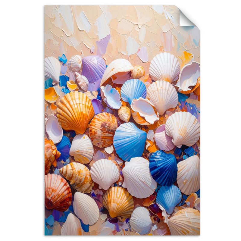 Naklejki samoprzylepne do salonu sypialni Feeby Morske Muszle 90x130cm 1szt