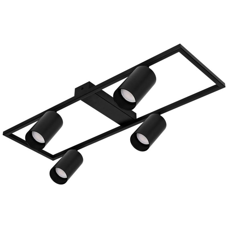 Żyrandol LED MasterLED Bumo GU10 poczwórna lampa sufitowa oprawa 60 cm czarny 1 szt.