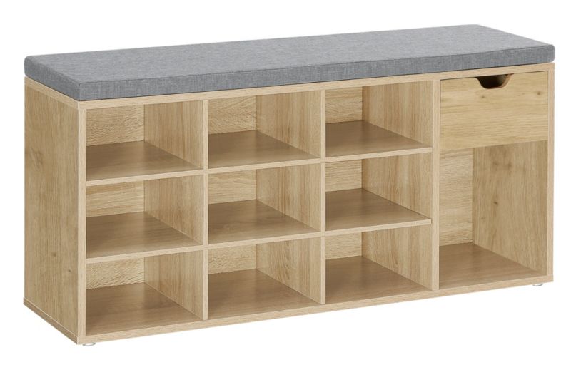 Szafka na buty Songmics z siedziskiem dąb artisan 1 szt