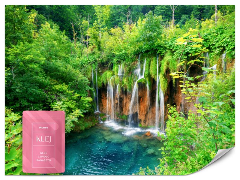 Fototapeta Muralo Egzotyczny Wodospad w Lesie 150x105 cm 1szt.