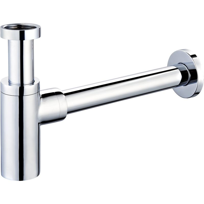 Syfon umywalkowy Oltens Hervik okrągły, chromowany, mosiężny, regulacja 300 mm, 1 szt.