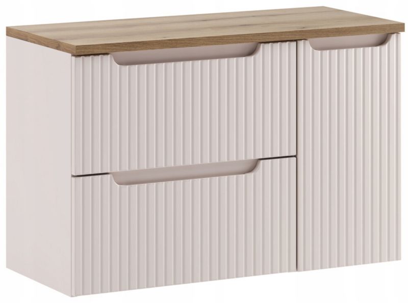 Szafka pod umywalkę Furnidea 90 cm z blatem i cargo kaszmir Nova 1 szt.