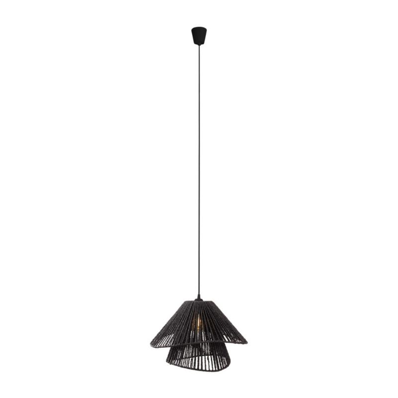 Lampa wisząca Maxlight Amalfi czarna druciane stożki 1xE27 x 15W 1 szt.