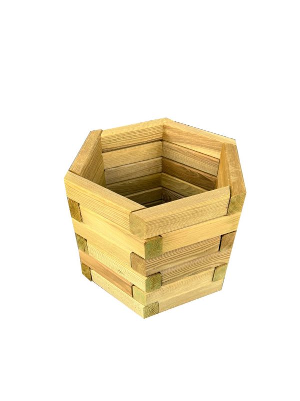 Donica sześciokątna Roma fi 40x33(h) cm z agrowłókniną 1szt.