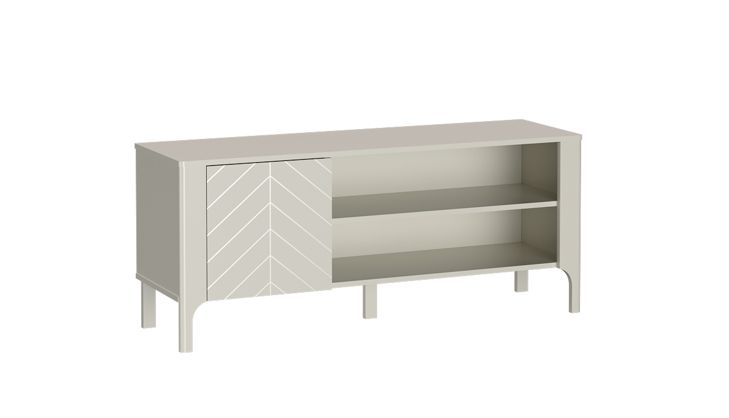 Szafka RTV stolik pod telewizor Furnidea 135 cm kaszmir jodełka MALUBA 1 szt.