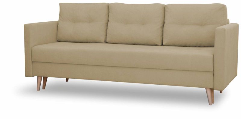 Sofa w stylu skandynawskim z funkcją spania Bonni Säffle Beżowa 1 szt.