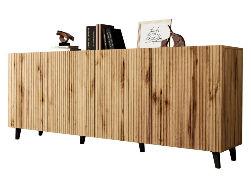 Komoda MIRJAN 24 Vamos 200 dąb wotan/czarny 1 szt.