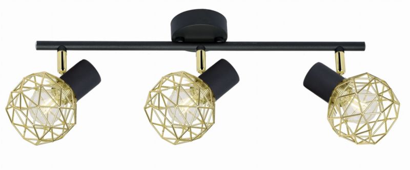 Lampa sufitowa Candellux Acrobat złoto-czarna wym: 17 x 59 x 11 cm 3xE14 x 40W 1 szt.