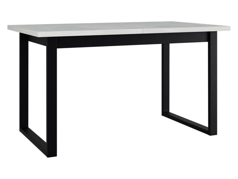 Stół rozkładany MIRJAN 24 Ikon III 80x140/180 biały + czarny metal 1 szt.