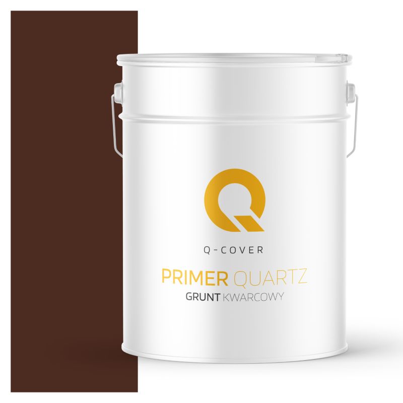 Grunt Kwarcowy pod Tynk Silikonowy Q-Cover Brązowy ciepły RAL8016 15KG