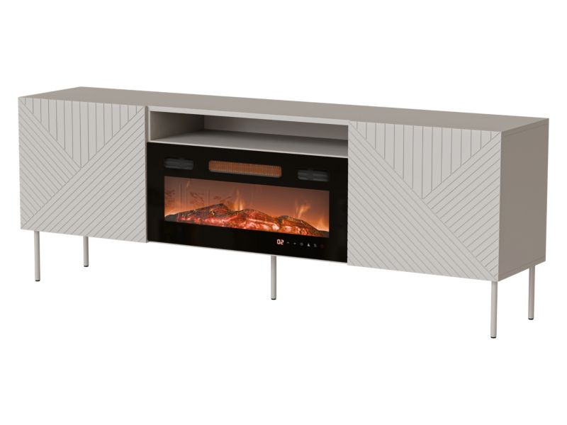 Szafka RTV MIRJAN 24 Art Deco 190 II z kominkiem kaszmir 1 szt.