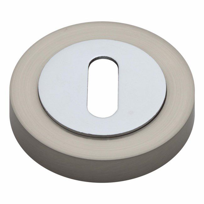 Szyld drzwiowy Gamet dolny na klucz nikiel szczotkowany/chrom